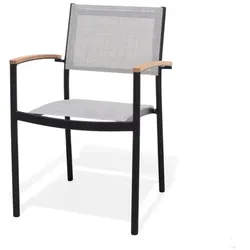 Stapelstuhl Vera Aluminium Schwarz