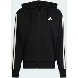 adidas Essentials 3-Streifen French Terry Reißverschlusspullover Black / White XL
