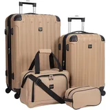 Travelers Club Midtown Hardside 4-teiliges Gepäck-Reise-Set, Hellbraun, 4-Piece Set, Midtown Hardside 4-teiliges Gepäck-Reise-Set