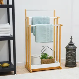 Dune Design DuneDesign Bambus Handtuchhalter 45x35x84 Bad Handtuchständer Holz - Freistehend