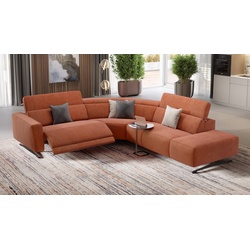 Stoff Eckcouch Polsterecke ALESSO - Orange