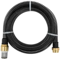 VidaXL Saugschlauch mit Messing-Anschlüssen Schwarz 1,1" 25 m PVC