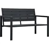 vidaXL Gartenbank 124 x 70 x 78 cm Schwarz