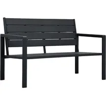 vidaXL Gartenbank 124 x 70 x 78 cm Schwarz