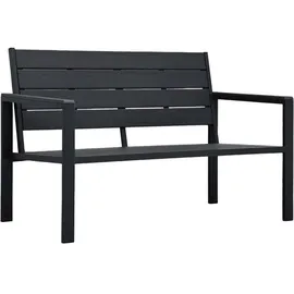 vidaXL Gartenbank 124 x 70 x 78 cm Schwarz