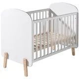 58 aufm Kessel BABYBETT Karilynn 129x94x68 aus MDF+Massivholz in Weiß | Gr.: onesize