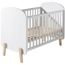 58 aufm Kessel BABYBETT Karilynn 129x94x68 aus MDF+Massivholz in Weiß | Gr.: onesize