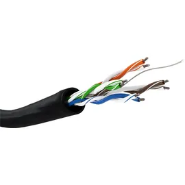 goobay 57198 CAT 5e Outdoor Netzwerkkabel, U/UTP, Schwarz