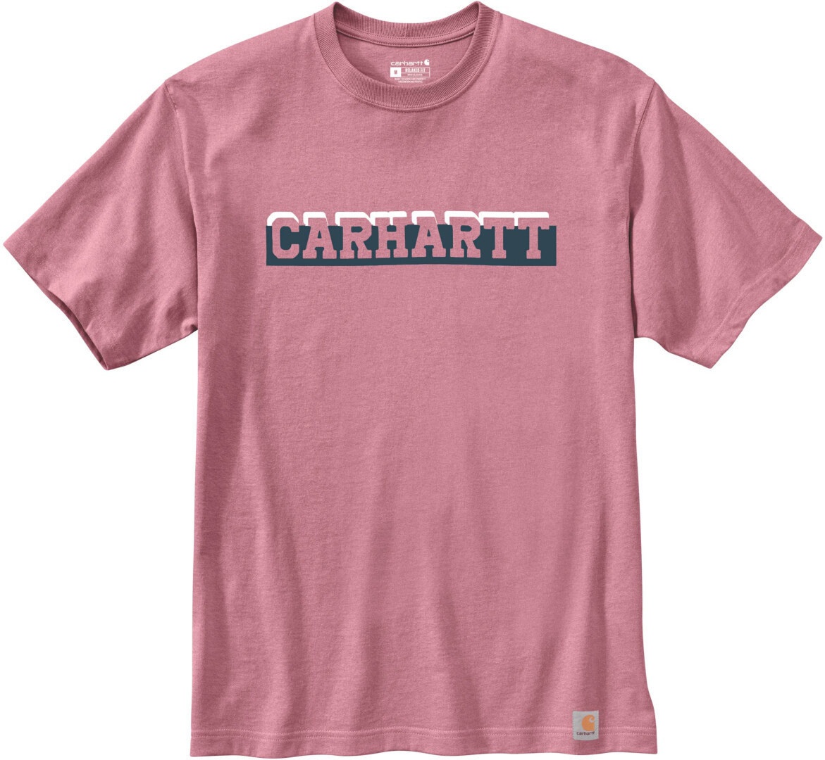 Carhartt Relaxed Fit Heavyweight Logo Graphic T-shirt, pink, XL Voorman