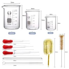 luxuskollektion Borosilikatglas Bechergläser Set 3-tlg. 0,1 l