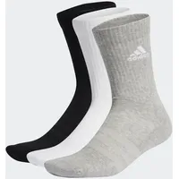 Adidas Cushioned Crew Socken 3er Pack Medium Grey Heather / White / Black 43-45