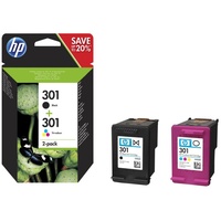 HP 301 - 2er-Pack - Schwarz, Farbe (N9J72AE)