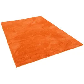Pergamon Luxus Super Soft Hochflor Langflor Teppich Silky Orange, 140x200cm