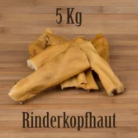 5 Kg Rinderkopfhaut Rinderhaut - wie Rinderohren Ochsenziemer Kauartikel Kausnack