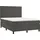 vidaXL Boxspringbett 140 x 200 cm Dunkelgrau