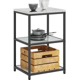 vidaXL Küchenaufbewahrung mit Regal 60 x 50 x 92 cm Silber
