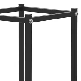 ML-Design Kaminholzregal 33 x 115 x 33 cm Rechteckig Schwarz Metall Innen/Außen