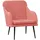 vidaXL Sessel Rosa Samt 63,5 x 76 x 80 cm rosa mit Rollen