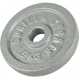 GORILLA SPORTS® Hantelscheiben - Set/Einzeln, 0,5/1,25/2/2,5/5/10/15/20/25/30 kg Gewichte, 30/31 mm, Gusseisen, Silber/Schwarz - Gewichtsscheiben, Bumper Plates