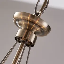LINDBY Kronleuchter Marnia aus Metall Antik in Bronze / altmessing, für Wohnzimmer, Esszimmer, Von Lindby