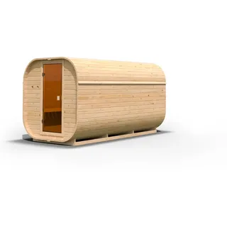 Karibu Saunahaus Fasssauna Quadro 3 - 38 mm Ohne Ofen