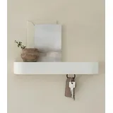 Kazai. Schlüsselbrett 'Toke' | Minimalistisches Schlüsselhaken-Design aus Berlin | Moderner Schlüsselhalter mit Ablage aus Holz | Schlüsselregal als Flur Möbel für die Wand | Weiß