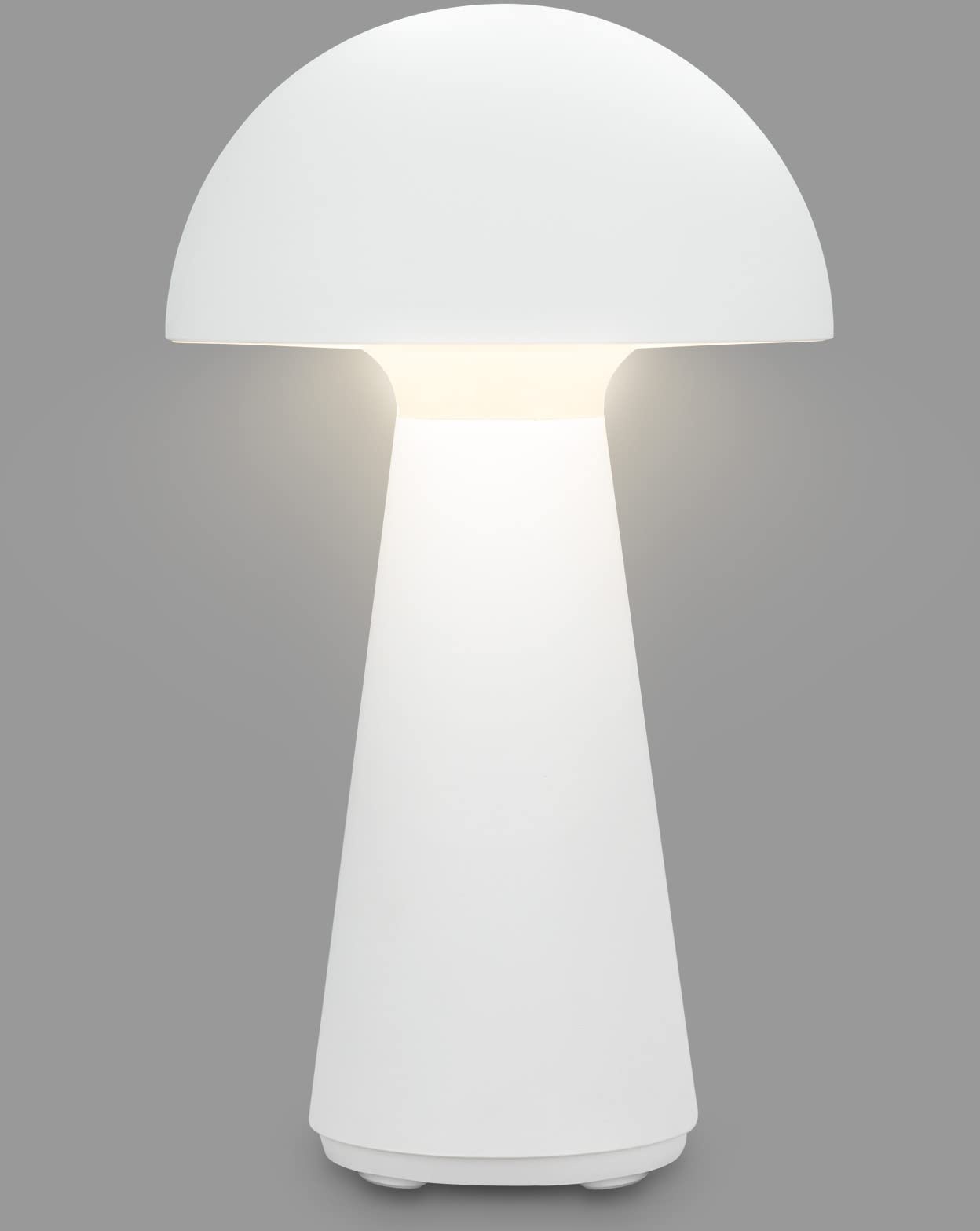 BRILONER - LED Tischlampe kabellos mit Touch, dimmbar in Stufen, warmweiße Lichtfarbe, Nachttischlampe, Leselampe, LED lampe, Campinglampe, Tischleuchte, Akku Lampe, Outdoor Lampe, 28x16 cm, Weiß