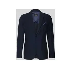 zuitable Regular Fit Anzugjacke mit Strukturmuster Modell 'Bob', Dunkelblau, 54