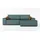 A&J MöbelLand Ecksofa TOR mit Schlaffunktion. Farbe: Azur. - Blau