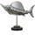 Gilde Figur Steampunk Sailfish silberfarben - (H) 36 cm | Gr.: onesize