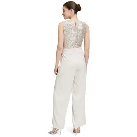 Vera Mont Damen Jumpsuit mit Pailletten 44, Bright Pearl - 44W