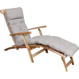 Ambiente Home Ambientehome Deckchair Auflage für Liege, grau, ca 195 x 49 x 8 cm, Polsterauflage, Kissen