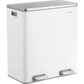 Songmics Mülltrennsystem 2 x 30 l Weiß