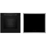Neff BX46PIB EEK: A Backofen-Set (B2CCG6AK0+T46SBE1L0) mit Induktionskochfeld, 60 cm breit, 71L, Pyrolytisch+Hydrolytisch, Heizarten, Grillfunktion, Powerboost, 17 Leistungsstufen, schwarz