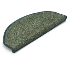 HANSE HOME Exclusiv Stufenmatte »Liberty«, halbrund, 7 mm Höhe, Uni, robust, kräftige Farben, Meliert, Treppe, Gekettelt, 15 er Set grün