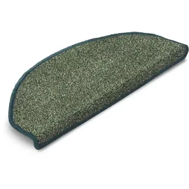 HANSE HOME Exclusiv Stufenmatte »Liberty«, halbrund, 7 mm Höhe, Uni, robust, kräftige Farben, Meliert, Treppe, Gekettelt, 15 er Set grün