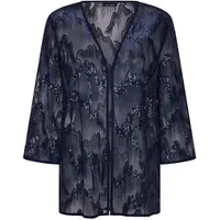 GOLDNER Elegante Pailletten-Jacke blau 46