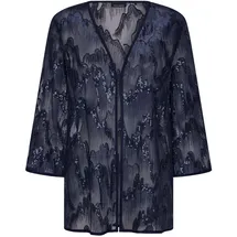 GOLDNER Elegante Pailletten-Jacke blau 46