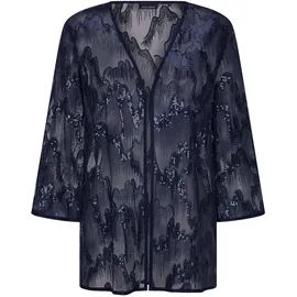 GOLDNER Elegante Pailletten-Jacke blau 46