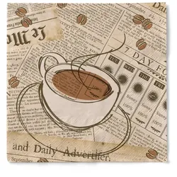 Sovie HOME Serviette Good Morning aus Tissue 33 x 33 cm, 20 Stück - Kaffee Cafe Frühstück