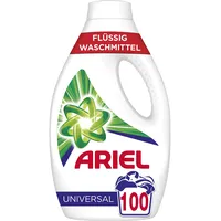 Ariel Waschmittel Flüssig, Flüssigwaschmittel Universal, Strahlend Rein, 100 Waschladungen (2 x 2.75 L)