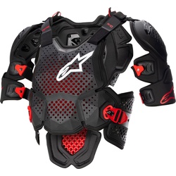 Alpinestars A-10 V2, Brustprotektor Level-2 - Dunkelgrau/Schwarz/Rot - XXL