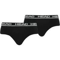 Head Herren Brief im Pack - Slip, Logobund, Cotton Stretch Schwarz M