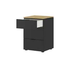 Sconto Nachtschrank Dreamer 45 x 43 x 65 cm Schwarz
