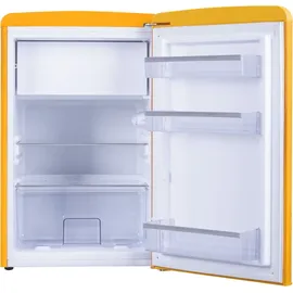 Amica KS 15613 Y Retro-Kühlschrank (108 l, 860 mm hoch, Gelb)