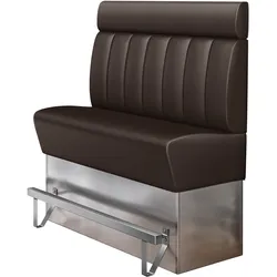 Gastro Hochbank | Braun | B:H 160 x 158 cm | Gestreift | Leder | Bistro Hochbank, Thekenbank