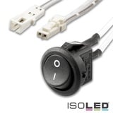 ISOLED MiniAMP Einbauschalter Ein/Aus, female-Buchse und male-Stecker, 30cm+200cm, 2-polig, weiß, max. 5A ISO-114500