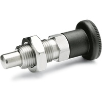 Ganter norm 817-6-9-BK-NI Edelstahl-Rastbolzen | Kunststoff-Knopf