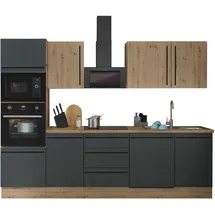kochstation Küchenzeile Florida 280 cm schwarz