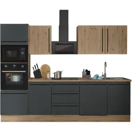 kochstation Küchenzeile Florida 280 cm schwarz